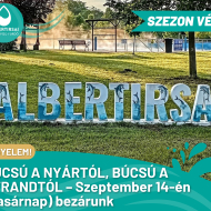 BÚCSÚ A NYÁRTÓL, BÚCSÚ A STRANDTÓL – Szeptember 14-én (vasárnap) bezárunk